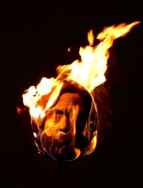 Jesus bust by David Mach