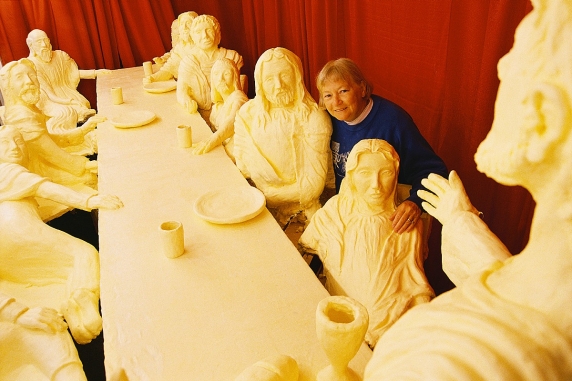 The Last Supper made out of butter
