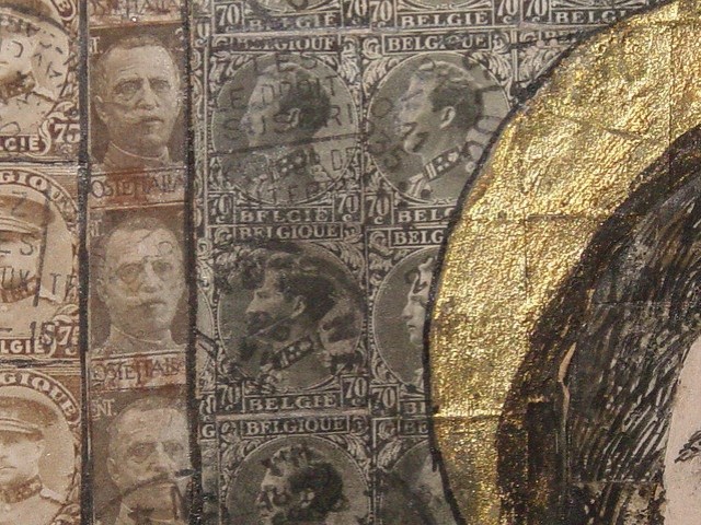 The Last Supper made out of stamps