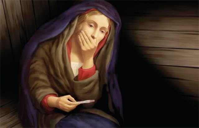 Virgin Mary pregnancy test 