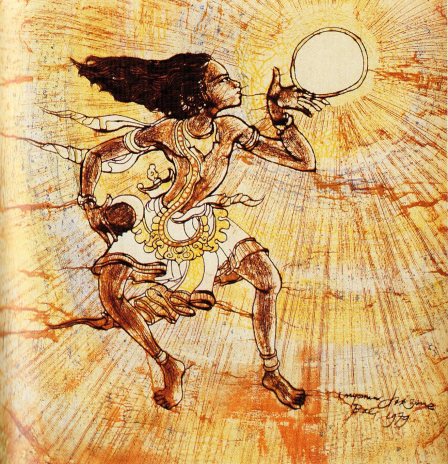 Jesus dancing at Creation