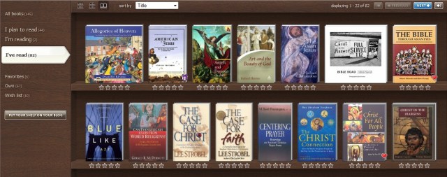 Shelfari shelf Victoria's Shelfari shelf