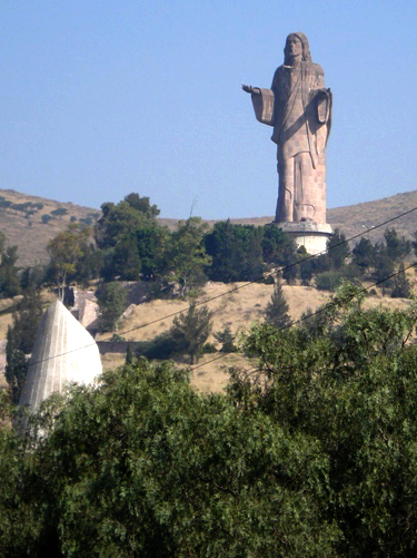 Jesus statue in Mexico