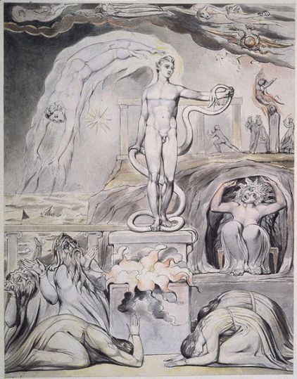 On the Morning4 (The Overthrow of Apollo and the Pagan Gods) The Overthrow of Apollo by William Blake