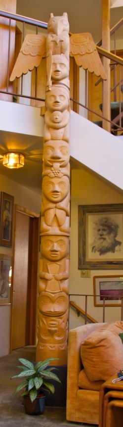 Christmas totem pole