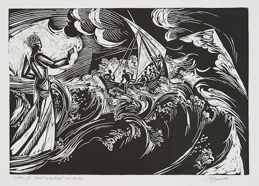 Jesus walks on water