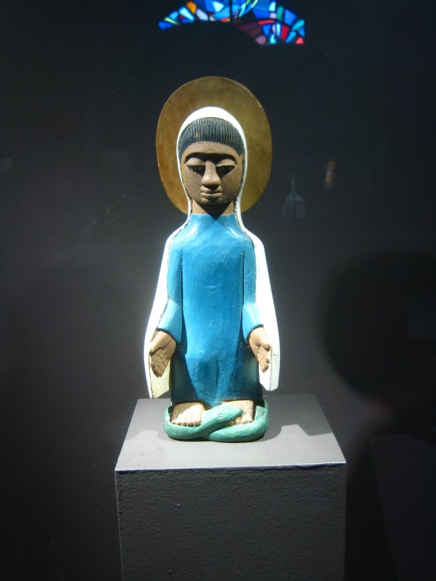 George Bandele, Virgin Mary, 1960s. Wood and pigment. Collection of the SMA African Art Museum. Photo: Eric James Jones.