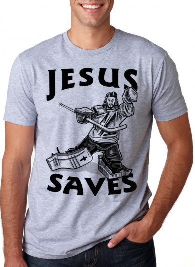 T-shirt_Jesus saves (hockey)