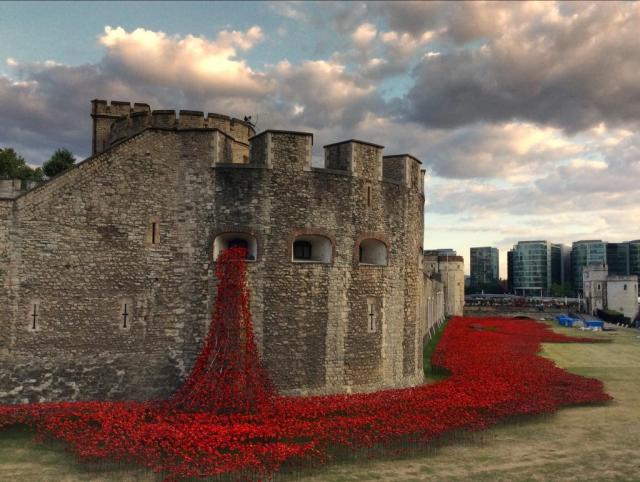 Poppies outside the Tower of London