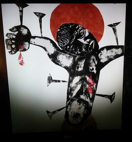 Black crucifixion