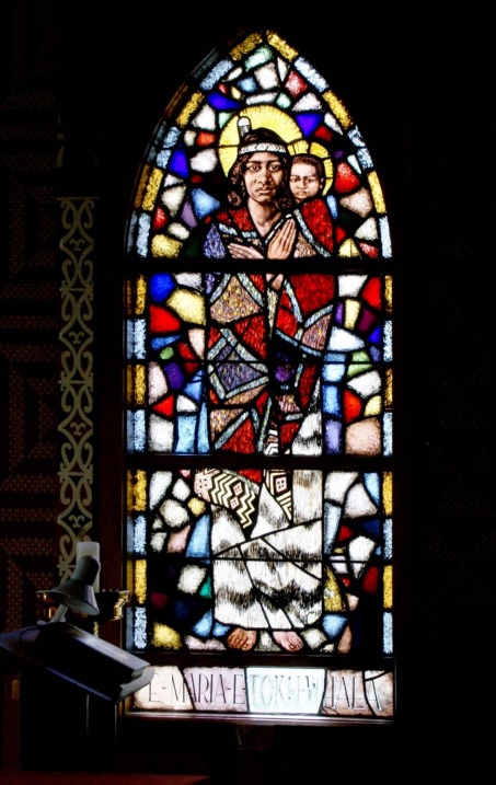 Maori stained glass