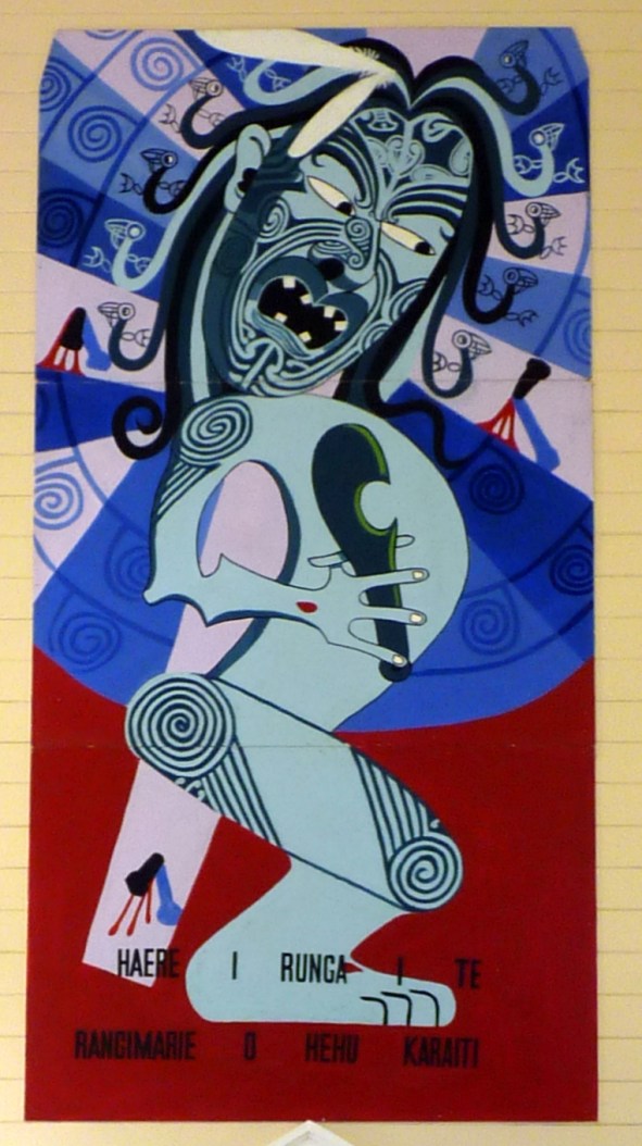 Maori Jesus with cross