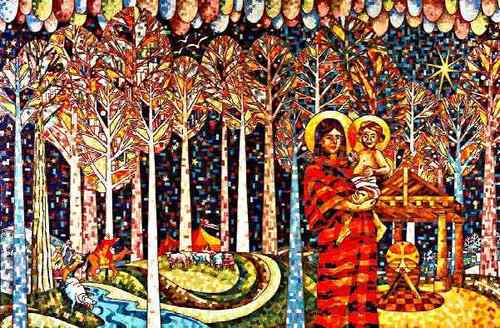 Madonna and Child mosaic